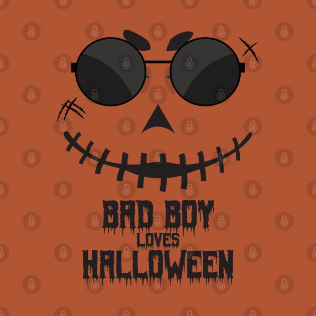 Bad boy loves Halloween - funny saying by Vichallan