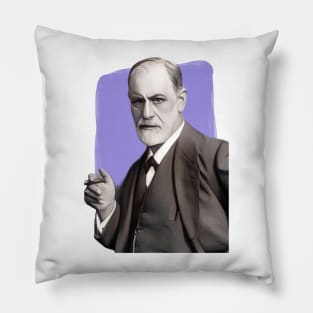 Austrian Neurologist Sigmund Freud illustration Pillow