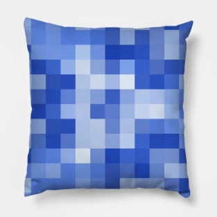 Mosaic of Abstract Blue Triangle Pillow