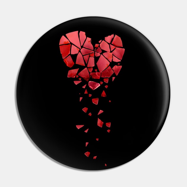 Broken Heart, Broken Love Pin by peterdesigns