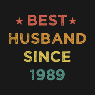 Best Husband Since 1989 Funny Wedding Anniversary Gifts Vintage T-Shirt