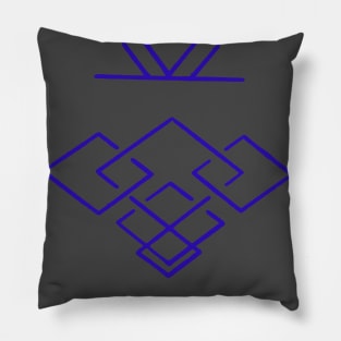 Dazzling blue Triangle Pattern Pillow