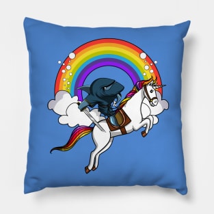 Shark Ninja Riding Unicorn Pillow