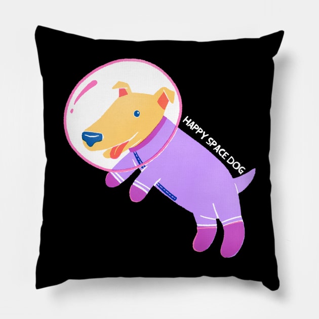 Happy Space Dog Pillow by NICHE&NICHE