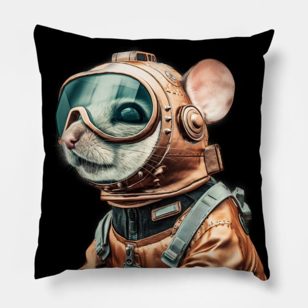 Mouse Space Explorer Pillow by Pet And Petal