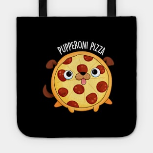 Pupperoni Pizza Cute Pepperoni Puppy Pun Tote