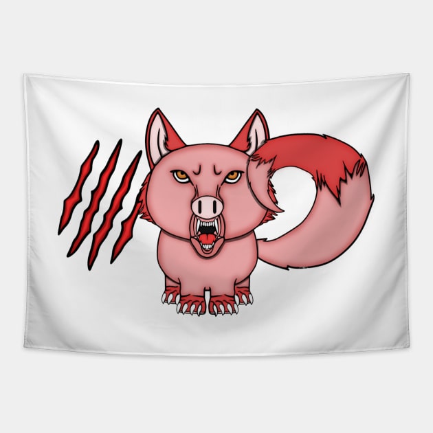 WOLF-PIG Tapestry by MarkLORIGINAL