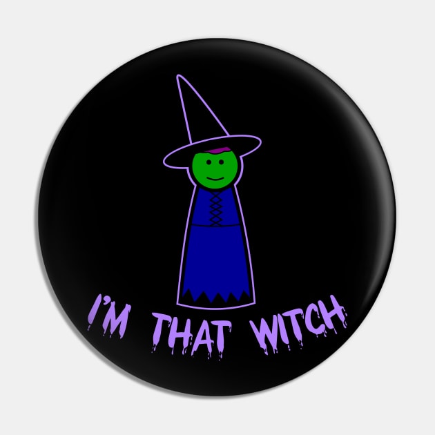 I'm That Witch Peg Doll Pin by pegdolltees