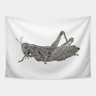 Dotwork Grasshopper Art Print Tapestry