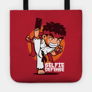 Selfie Defense Funny Cute Millennial Kawaii Gift For Martial Artists Tote