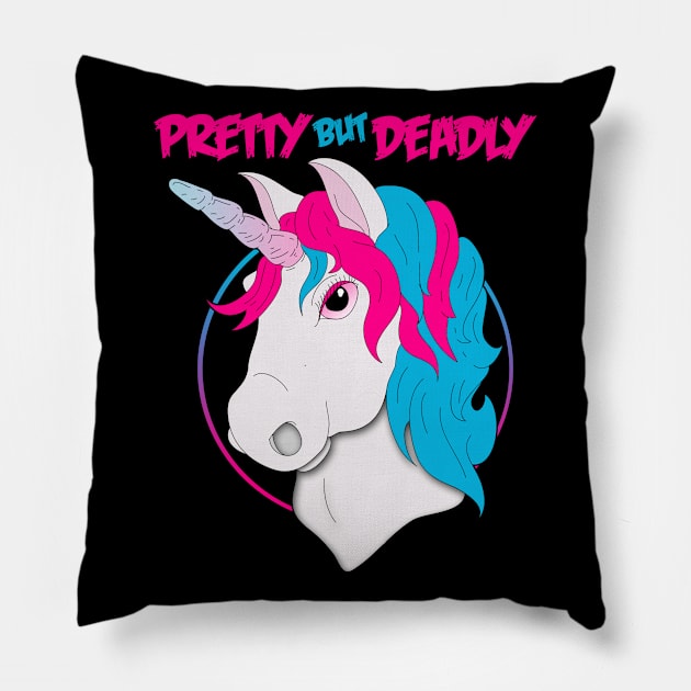 Unicorn (Kids) Pillow by schockgraphics