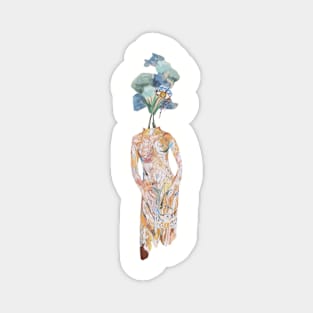 Portrait of a lady feat. Schiaparelli & florals Magnet