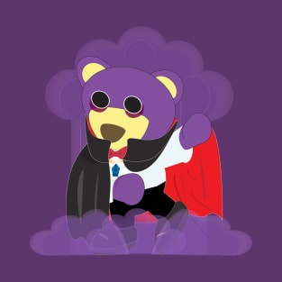 Mr.purple bear is Vampire,Halloween bear,ghost bear,Dracula bear T-Shirt