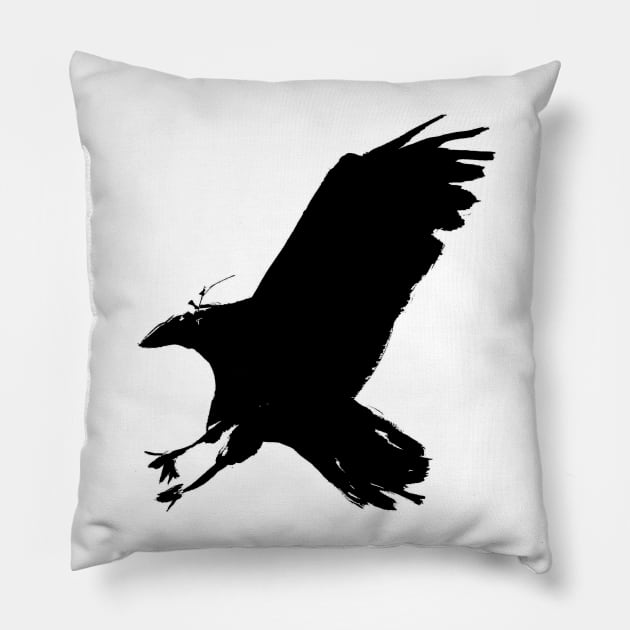 Raven Pillow by BertoMier