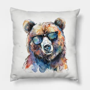 Bear with Sunglasses Pillow
