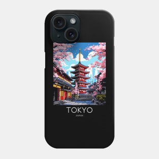 A Pop Art Travel Print of Tokyo Japan Phone Case