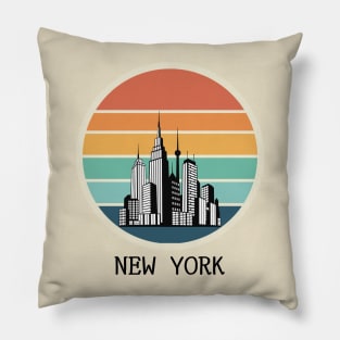 New York sunset design Pillow