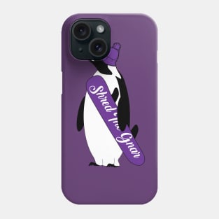 Shred The Gnar Penguin Snowboarder Phone Case