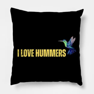 I Love Hummers Awesome Hummingbird Lover Tee and Decor Funny Pillow