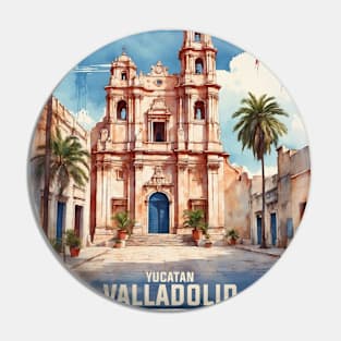 Valladolid Yucatan Mexico Vintage Tourism Travel Pin