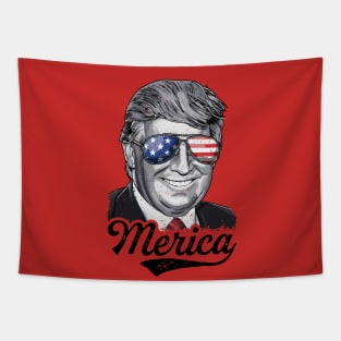 4th of July Trump 2020 Merica Patriotic Sunglasses USA Gift Tapestry