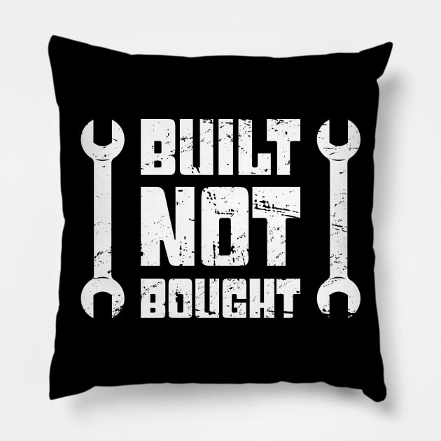 Built Not Bought | Funny Race Car Racing Gift Pillow by MeatMan