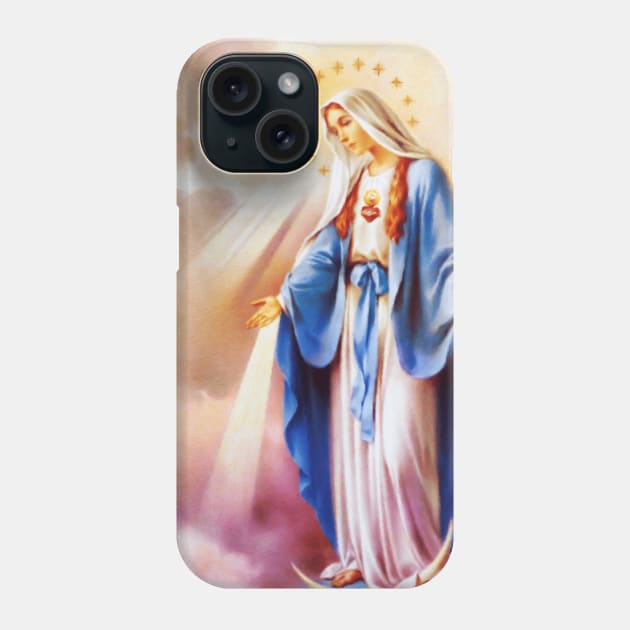 Colorful Virgin Mary Painting Phone Case by Beltschazar