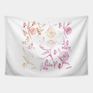 lowkey lesbian flower pattern Tapestry