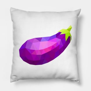 MINIMALIST LOW POLY EGGPLANT Pillow