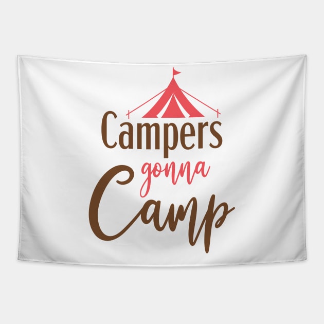 Campers Camp Tapestry by Hashop