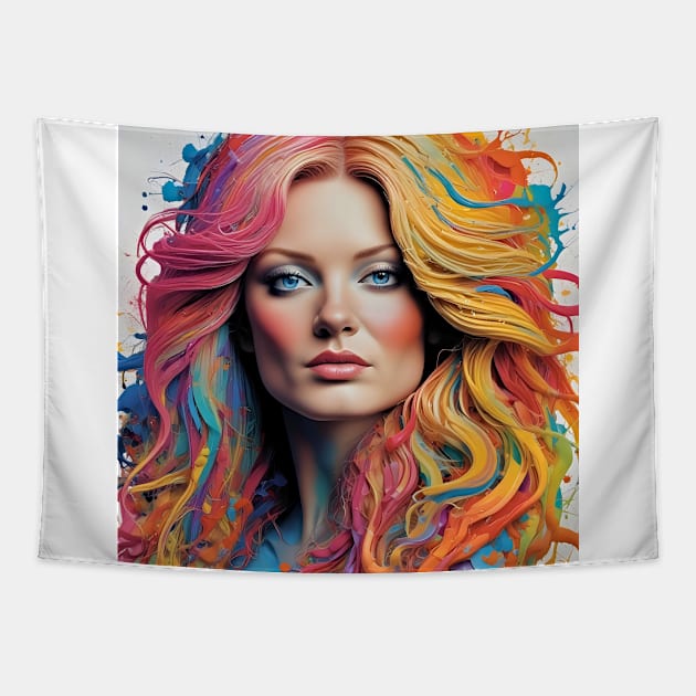 Imression with Bonnie Tyler Tapestry by bogfl