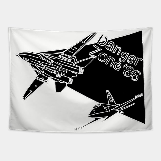 Danger Zone Top Gun 1986 Tapestry by Joseph Baker