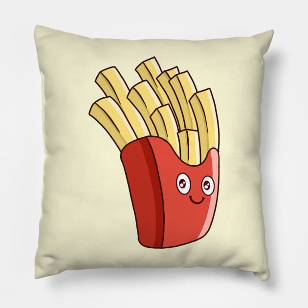 Cute French Fries Pillow by Kimprut