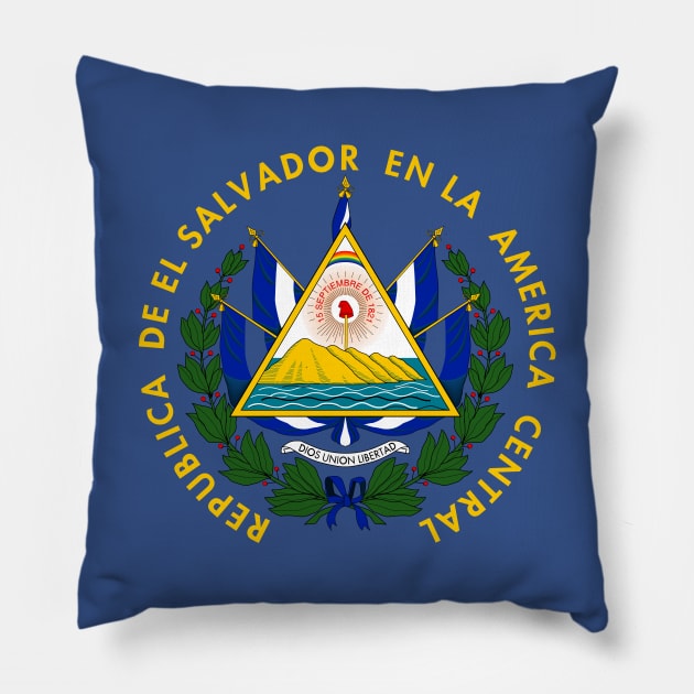 El Salvador - Coat of arms Pillow by verde