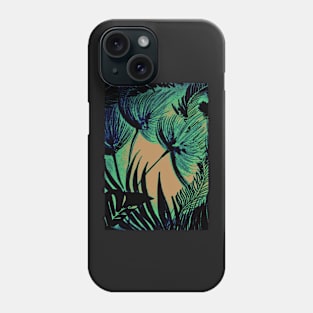 emerald tropical foliage Phone Case