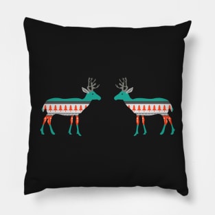 Festive deer pattern Pillow