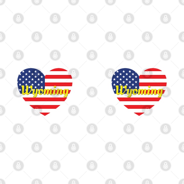 Wyoming American Flag Heart by DPattonPD