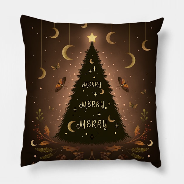 Merry Merry Christmas Pillow by Episodic Drawing