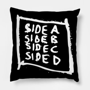 Side A Side B Doodle White Pillow