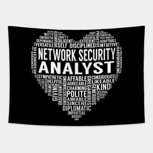 Network Security Analyst Heart Tapestry