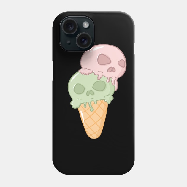 Skull ice cream Phone Case by Mydrawingsz