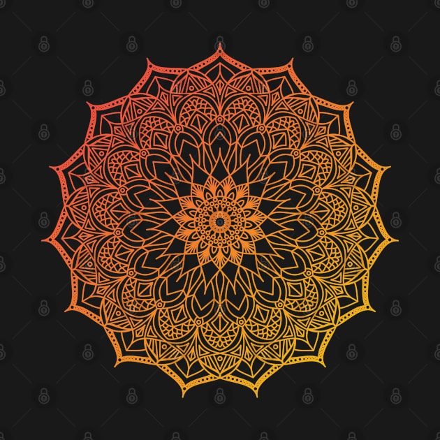 Mandala sunset colors by Chigurena