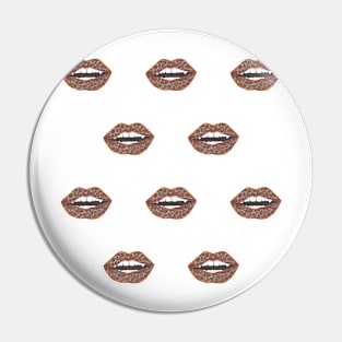 Animal Print Lips 2 Pin