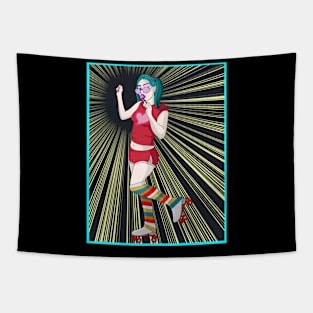 Summer Goth Roller Derby Tapestry