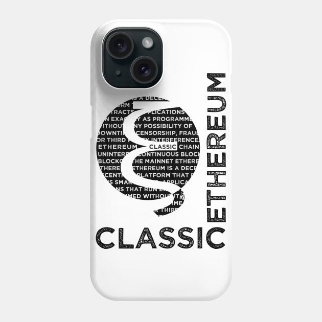 Ethereum Classic (black) Phone Case by andreabeloque