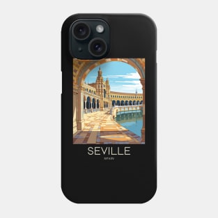 A Pop Art Travel Print of Seville - Spain Phone Case