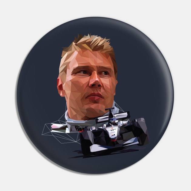 Mika Hakkinen low poly Pin by pxl_g