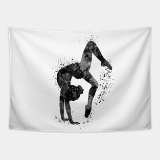 Gymnastics Tumbling Black and White Sports Gift Tapestry