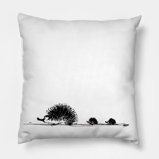 Black ink hedgehog mum Pillow