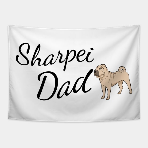 Sharpei Dad Tapestry by tribbledesign